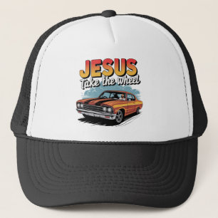 Gorra De Camionero Coche Musculoso Antiguo 'Jesús Toma el Volante'