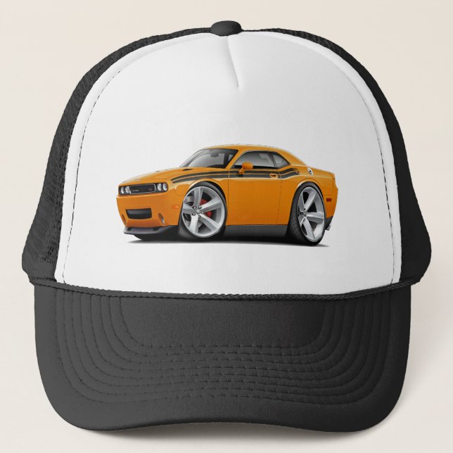 Gorra De Camionero Coche Naranja-Negro 2009-11 del RT del desafiador (Anverso)