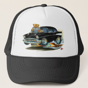 Gorra De Camionero Coche negro 1957 de Chevy 150-210