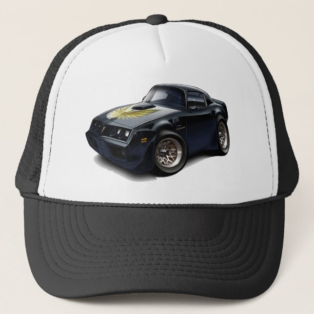 Gorra De Camionero Coche negro 1979-81 del transporte (Anverso)