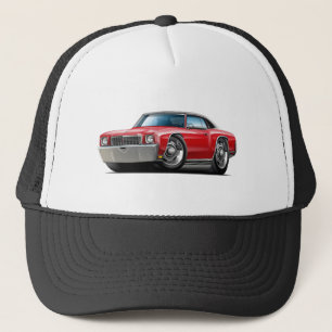 Gorra De Camionero Coche superior Rojo-Negro 1972 de Monte Carlo