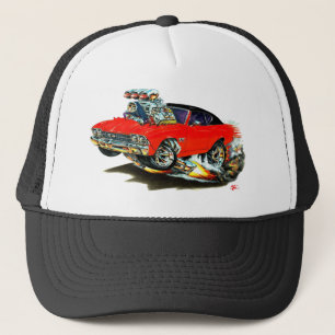 Gorra De Camionero Coche superior rojo y negro de Chevelle 1968-69
