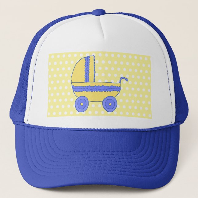 Gorra De Camionero Cochecito amarillo y azul (Anverso)