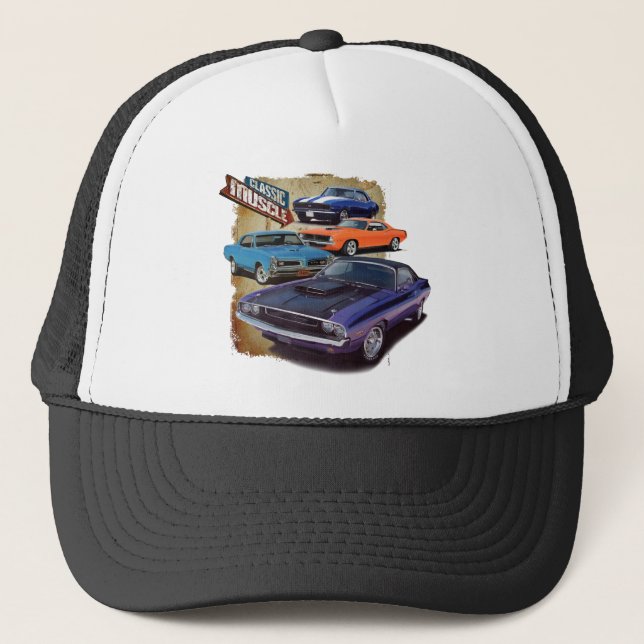 Gorra De Camionero Coches clásicos del músculo (Anverso)