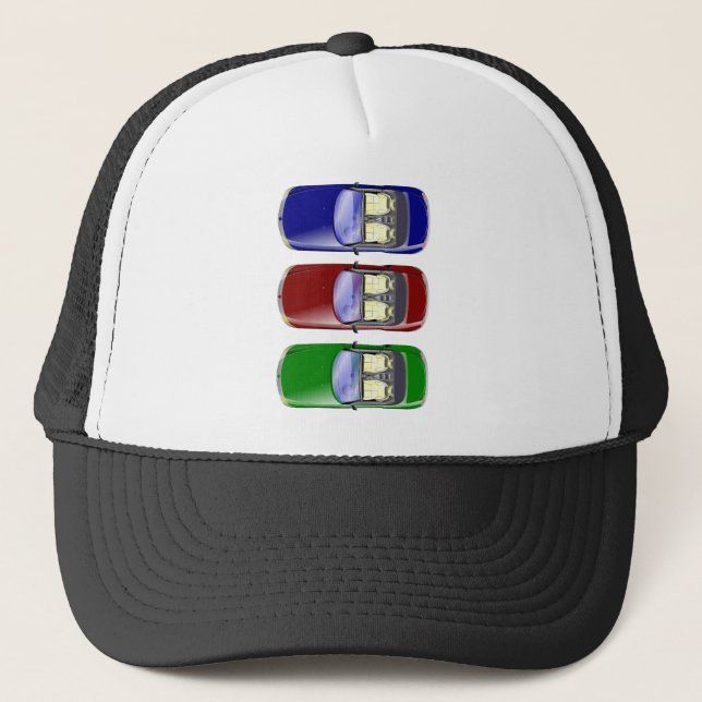 Gorra De Camionero Coches coloridos (Anverso)