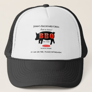 Gorra De Camionero Cocina de barbacoa de asador principal del patio t