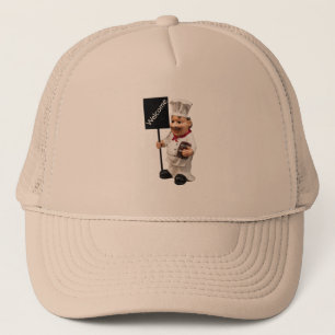 Gorra De Camionero Cocina del chef - Tarjeta de menú BIENVENIDA