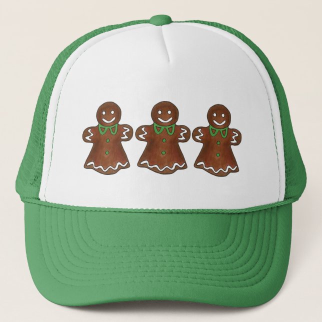 Gorra De Camionero Cocina navideña de Navidades Gingerbread Lady (Anverso)