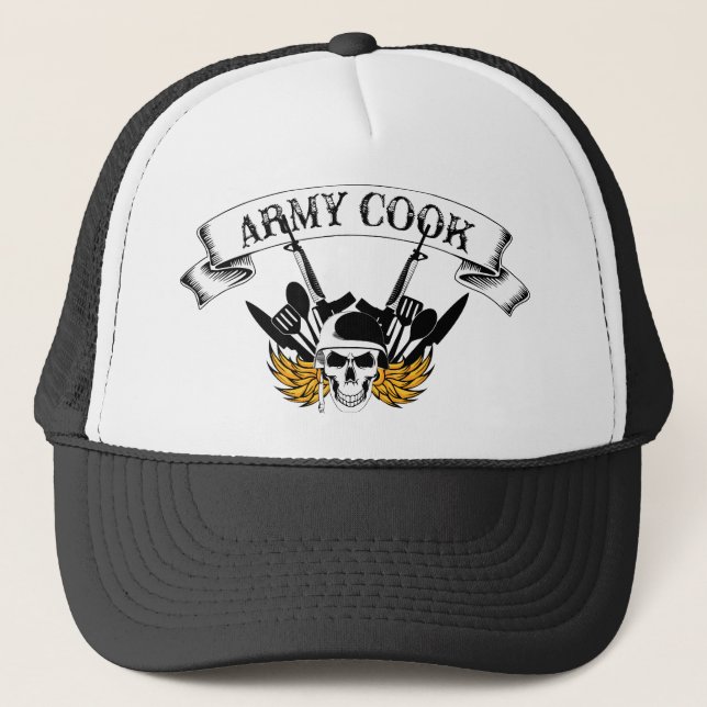 Gorra De Camionero Cocinero del ejército (Anverso)