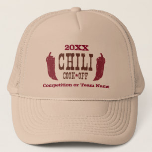 Gorra De Camionero Cocinero rústico del chile de la competencia