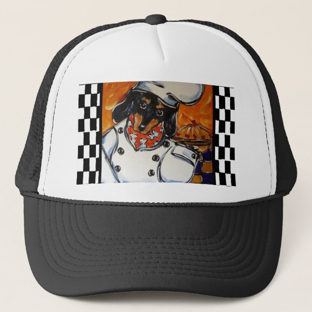 Gorra De Camionero Cocineros Dachshund (Anverso)