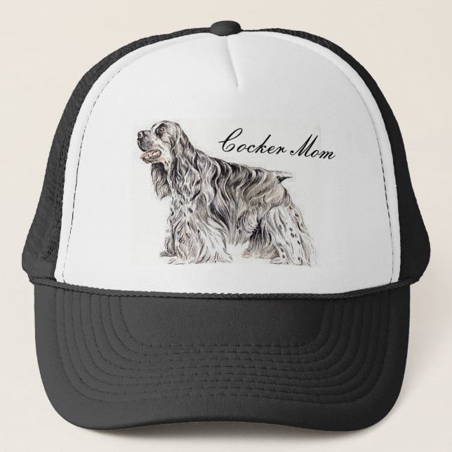 Gorra De Camionero Cocker Mom, American Cocker Spaniel Cap (Anverso)