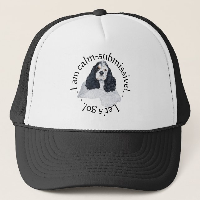 Gorra De Camionero Cocker Spaniel Americano Tranquilo Sumiso (Anverso)