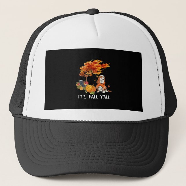 Gorra De Camionero Cocker Spaniel Costume otoño es otoño (Anverso)