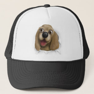 Gorra De Camionero Cocker spaniel que revienta hacia fuera
