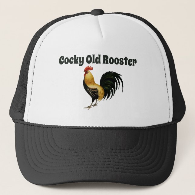 Gorra De Camionero "Cocky Old Rooster" (Anverso)