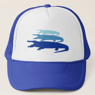 Gorra De Camionero Cocodrilo alineado (azul)