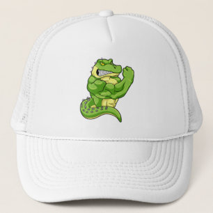 Gorra De Camionero Cocodrilo como constructor de cuerpos con músculos