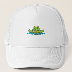 Gorra De Camionero Cocodrilo en el baño