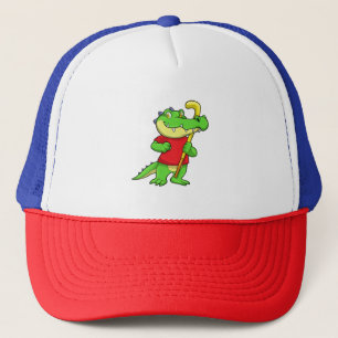 Gorra De Camionero Cocodrilo en hockey sobre hierba con palo