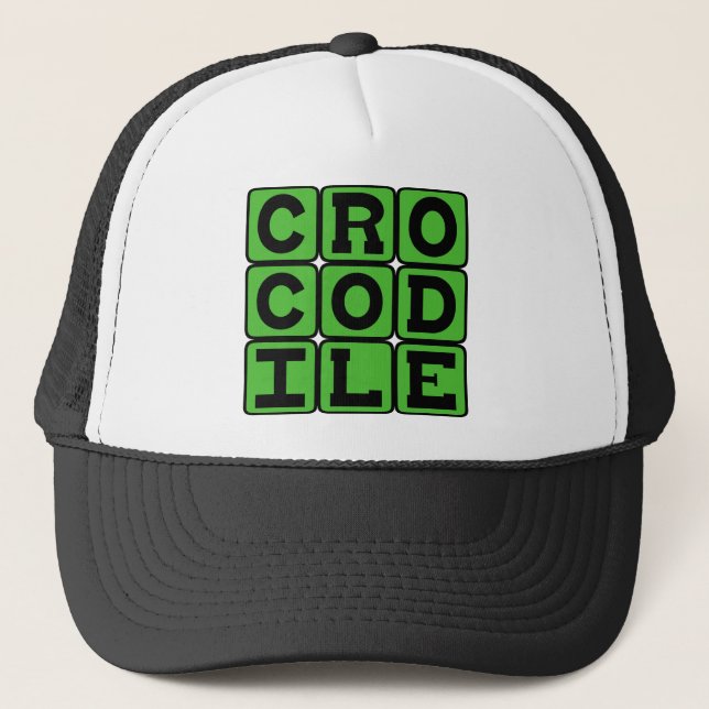Gorra De Camionero Cocodrilo, reptil semiacuático (Anverso)