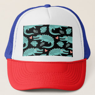 Gorra De Camionero Cocodrilos personalizados, lindo patrón sin costur