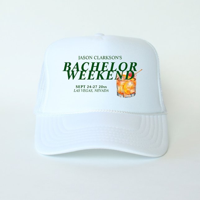 Gorra De Camionero Cóctel Old Fashioned Fin de Semana de Soltero (Subido por el creador)