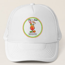 Gorra De Camionero Cócteles de Pickleball y Fiestad de Bach de Bebida