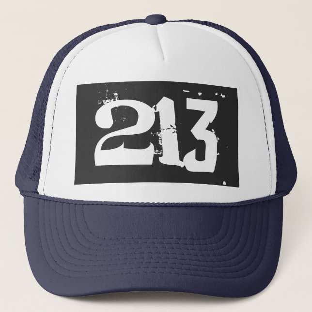 Gorra De Camionero Código de área 213 (Los Ángeles) (Anverso)