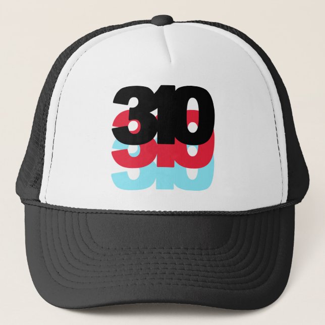 Gorra De Camionero Código de área 310 (Anverso)