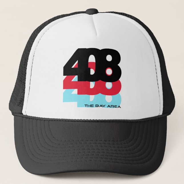Gorra De Camionero Código de área 408 (Anverso)