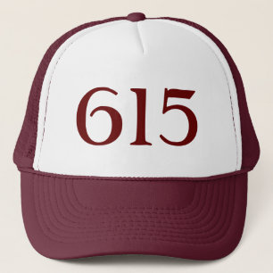 Gorra De Camionero Código de área 615 (Nashville)