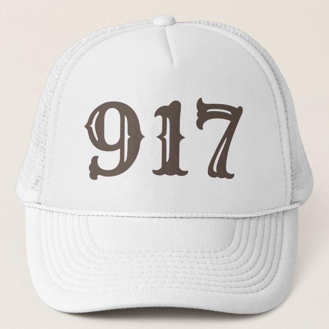 Gorra De Camionero Código de área 917 (Nueva York) (Anverso)