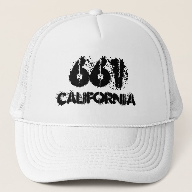 Gorra De Camionero Código de área de California 661.  Idea del regalo (Anverso)