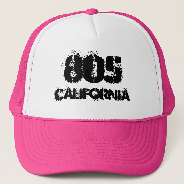 Gorra De Camionero Código de área de California 805.  Idea del regalo (Anverso)