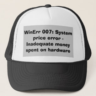 Gorra De Camionero Código de error de dinero inadecuado