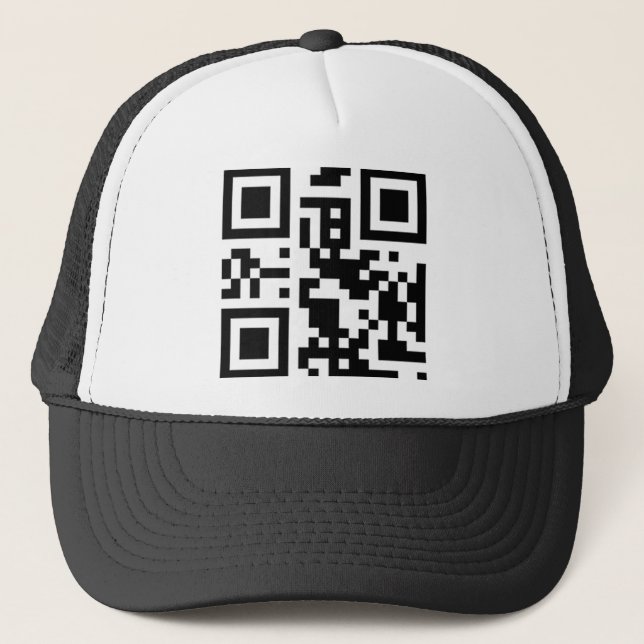 Gorra De Camionero Código QR "llámame" tapón (Anverso)