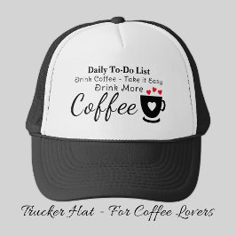 Gorra De Camionero Coffee lover take it easy black