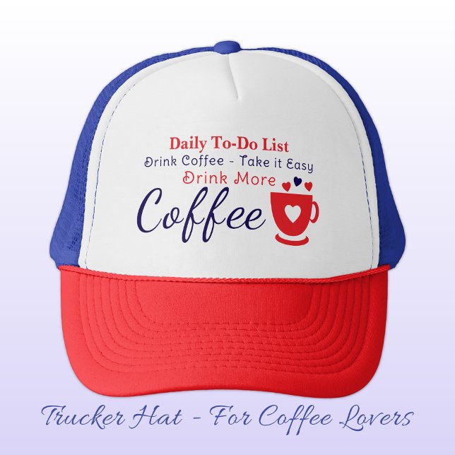 Gorra De Camionero Coffee lover take it easy red (Subido por el creador)