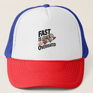 Gorra De Camionero Cohete de Perezoso Rápido Está Sobrevalorado