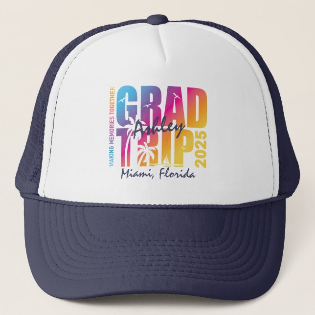 Gorra De Camionero Coincidencia de grupo de viajes de graduación de p (Anverso)