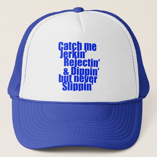 Gorra De Camionero Cójame azul del JUSTILLO (Anverso)