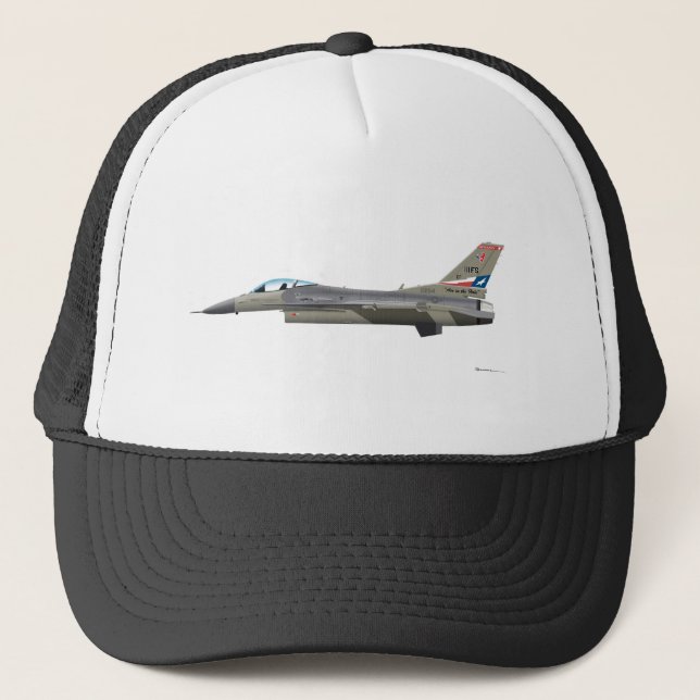 Gorra De Camionero Col del ANG de Tex del halcón de General Dynamics (Anverso)