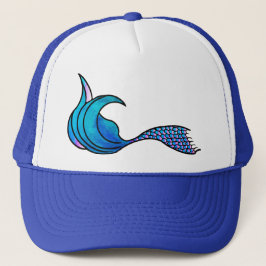 Gorra De Camionero Cola de sirena azul Tie Dye