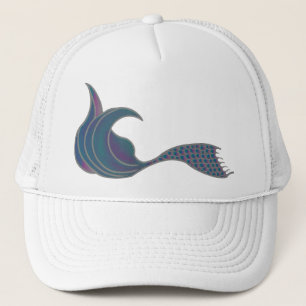 Gorra De Camionero Cola de sirena en tonos de verde y rosa