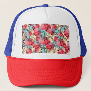 Gorra De Camionero Cold Warm Watercolor Floral Geométrico
