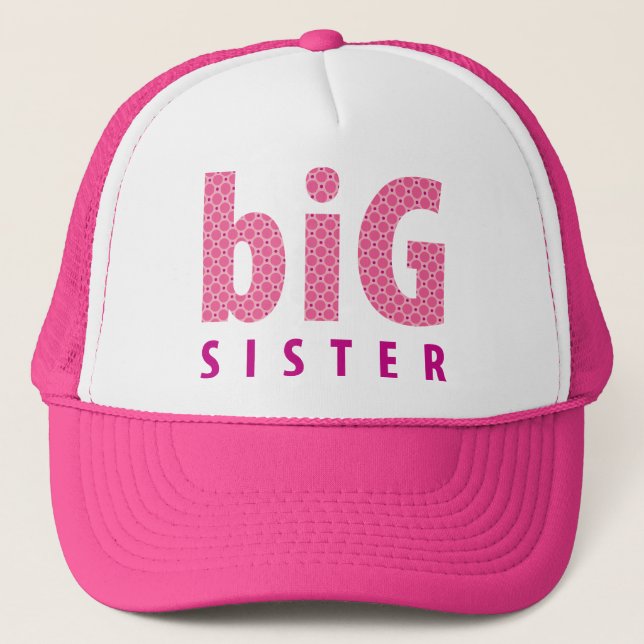 Gorra De Camionero COLECCIÓN DE SIBLINGS - hermana mayor {rosa} (Anverso)
