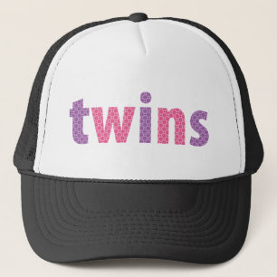 Gorra De Camionero COLECCIÓN DE TWINS - chicas {violeta + rosa}
