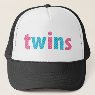 Gorra De Camionero COLECCIÓN DE TWINS - mixto {aqua + rosa}