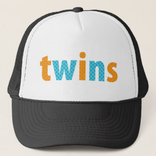 Gorra De Camionero COLECCIÓN DE TWINS - niños {naranja + aqua}